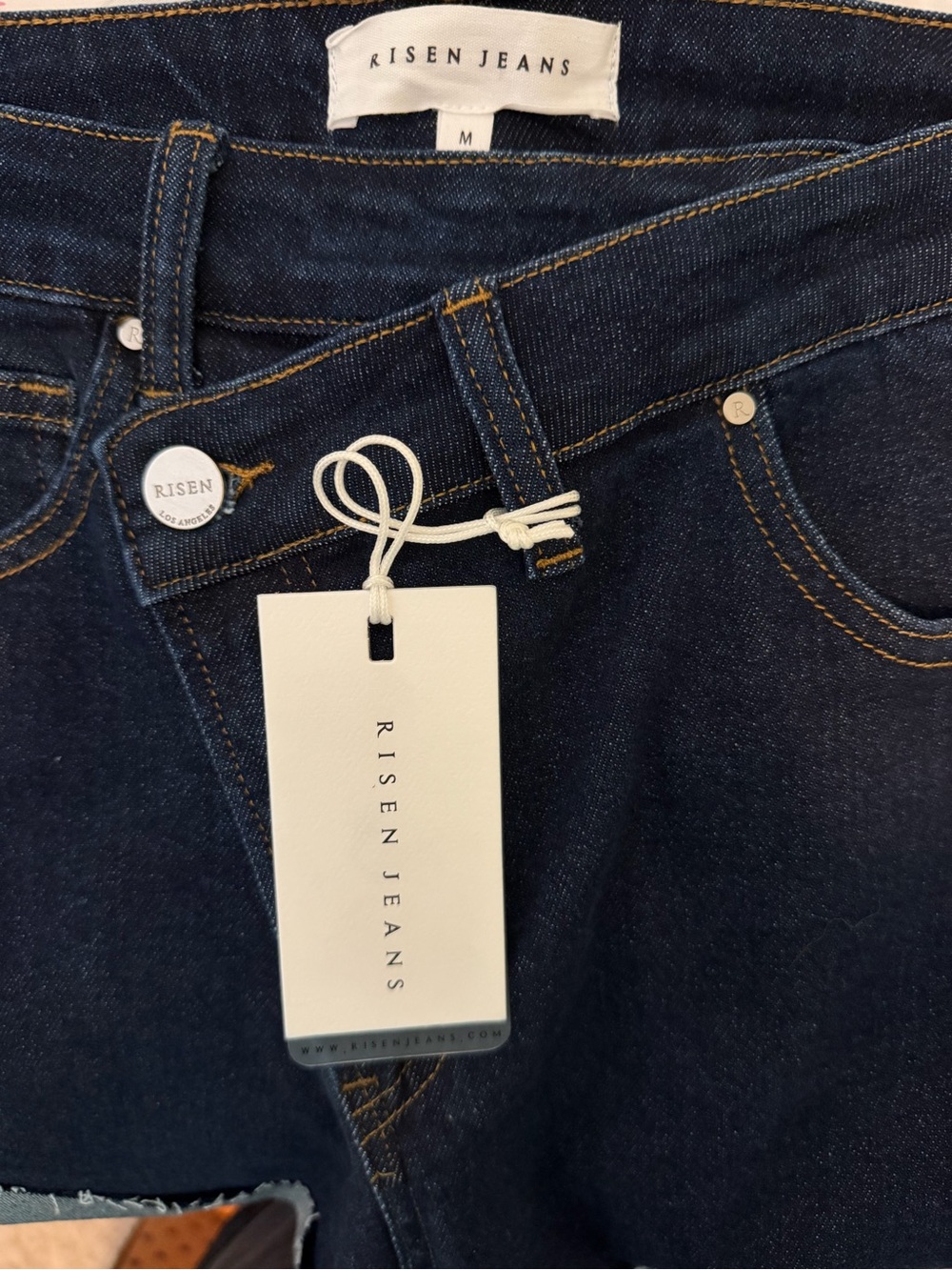 Risen Jeans Elsie High Rise Crossover Cuffed Shorts - Picture 5 of 7